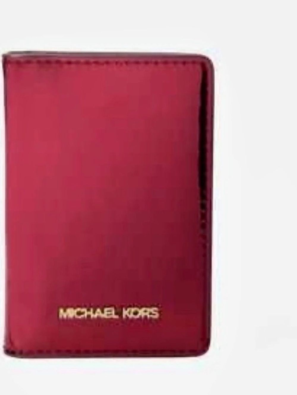 Michael Kors Jet Set Travel Saffiano Leather Passport Holder Red